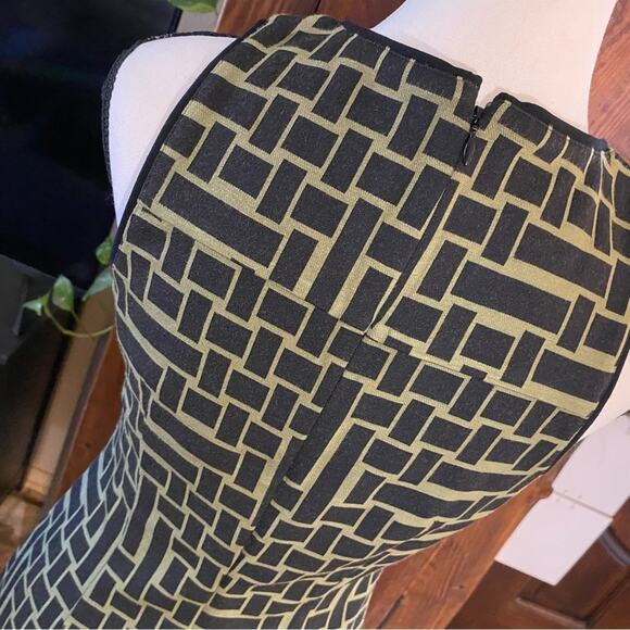 Tibi Women's Bodycon Midi Dress Size 6 Geometric Sleeveless Party Cocktail Dress - Picture 6 of 8